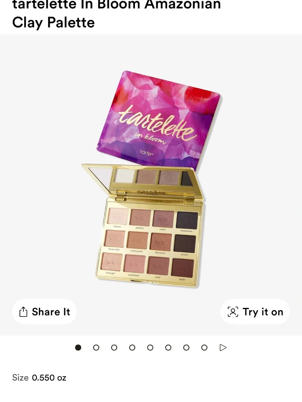 tartelette In Bloom Eyeshadow Palette by tarte